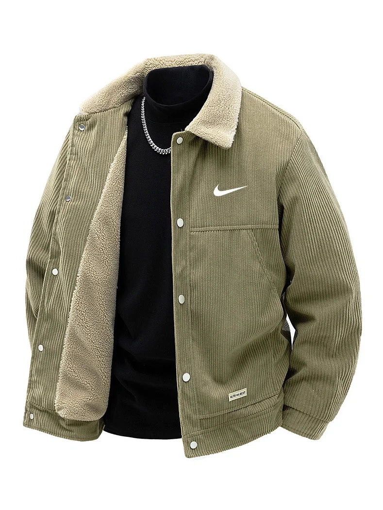ΝΙΚᎬ - Chaqueta de hombre de pana Sherpa – Edición de invierno