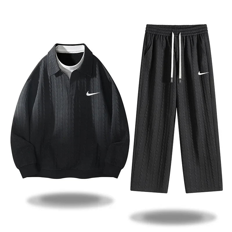 ΝΙΚᎬ - Versátil y holgado chándal deportivo de jacquard para hombre.