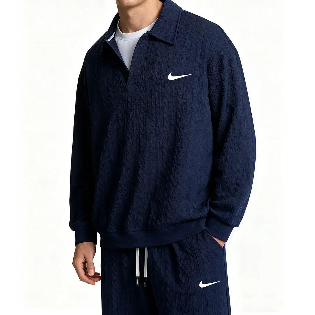 ΝΙΚᎬ - Versátil y holgado chándal deportivo de jacquard para hombre.