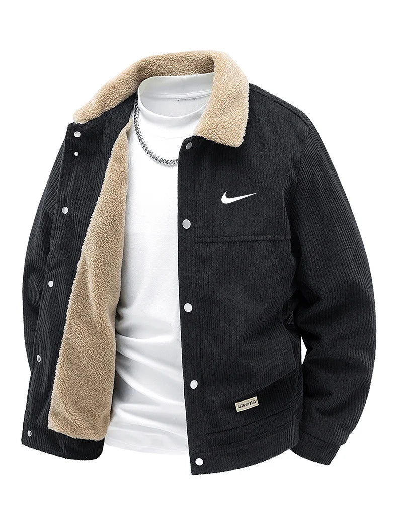ΝΙΚᎬ - Chaqueta de hombre de pana Sherpa – Edición de invierno