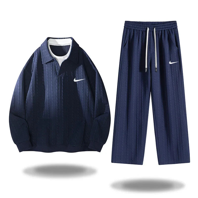ΝΙΚᎬ - Versátil y holgado chándal deportivo de jacquard para hombre.