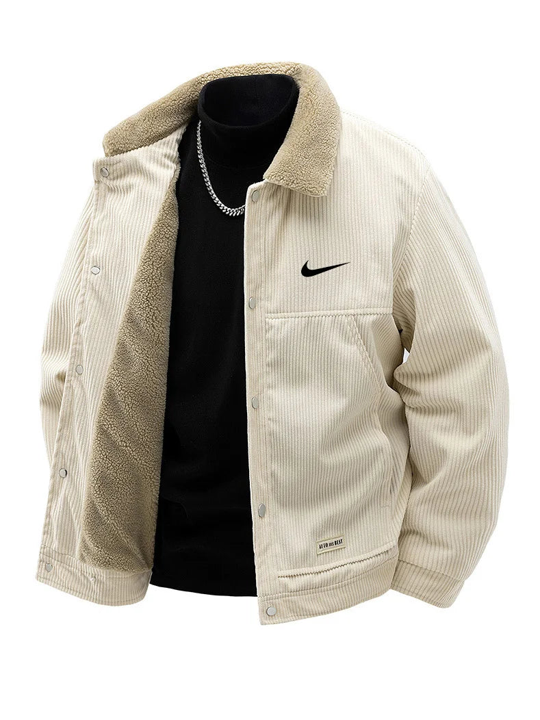 ΝΙΚᎬ - Chaqueta de hombre de pana Sherpa – Edición de invierno